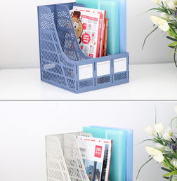 得力9847三联文件框 桌面收纳的得力助手